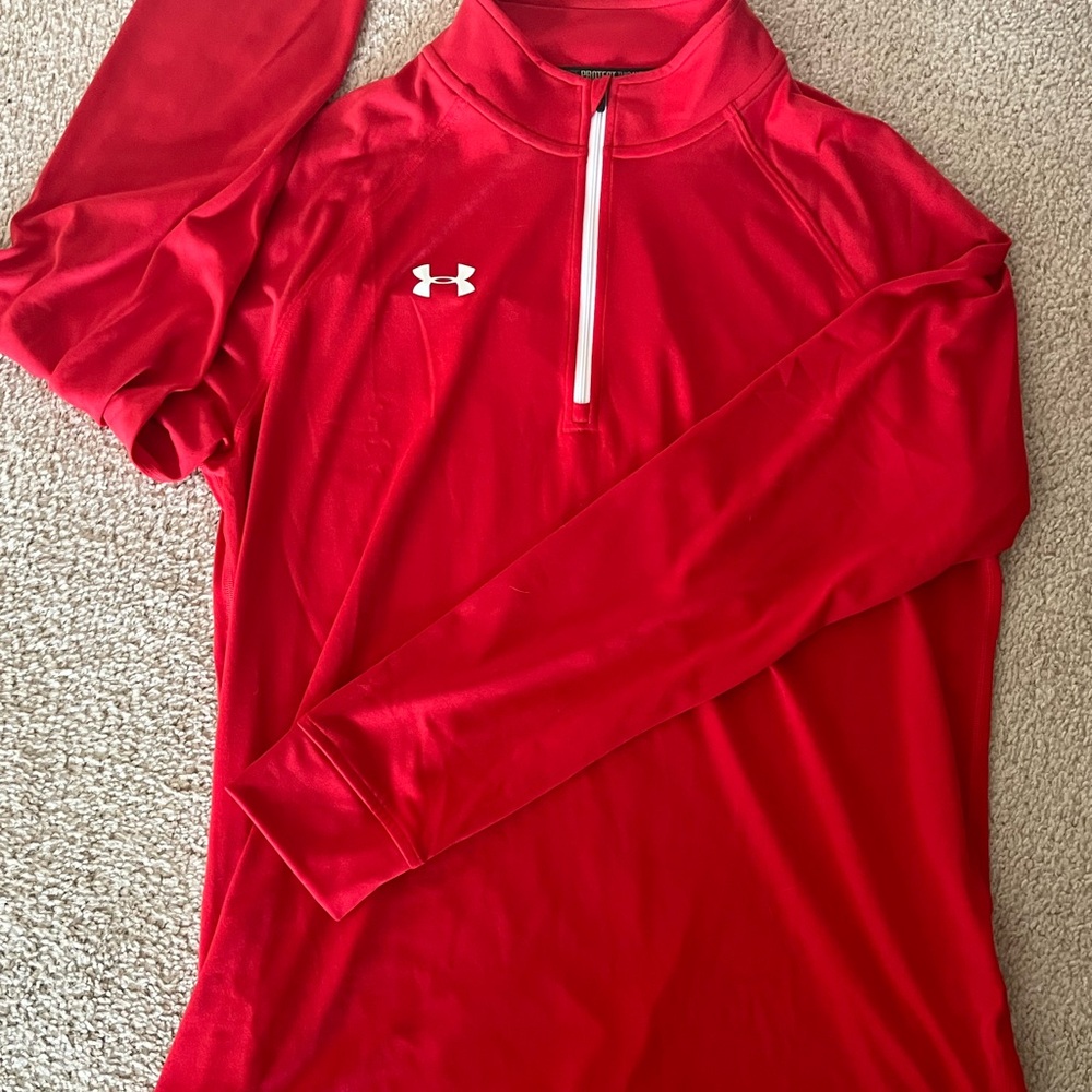 Under Armour Red Quarter-Zip Pullover